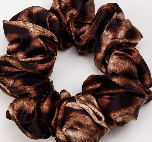 Natural silk hair band - Tiger