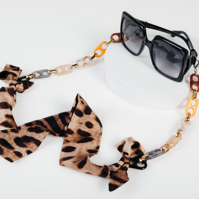 Natural silk glasses holder Tiger