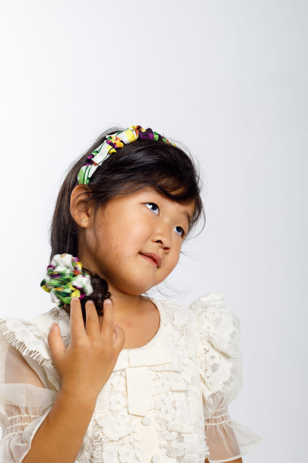 Natural silk hair band flowers 1pc - Image 5