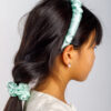 Natural Silk Hair Headband Mint - Image 3