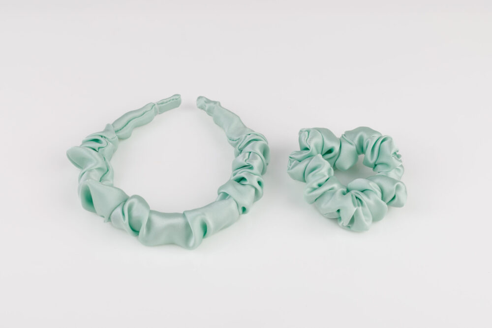 Natural Silk Hair Headband Mint
