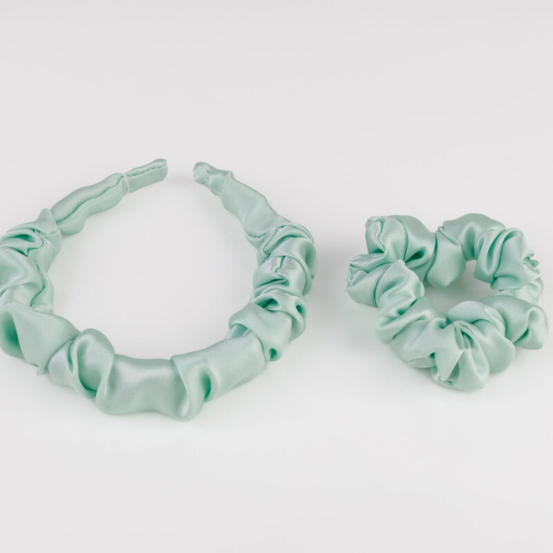 Natural Silk Hair Headband Mint